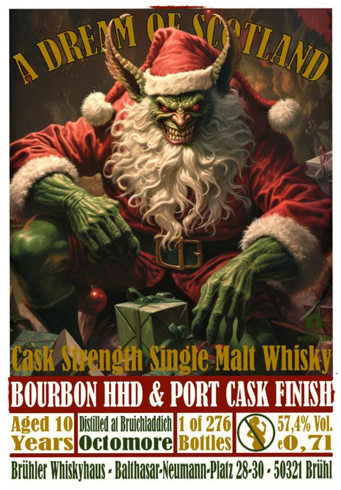아도스 - 어 드림 오브 스코틀랜드 - 10년 숙성 - 홀리 아일라 크리스마스 - 2024 릴리즈, 57.4%, 버번 혹스헤드 & 포트 피니쉬