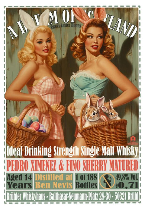 아도스 - 부활절 기념보틀 / 스윗 이스터 바니, 벤네비스 14년 숙성, 49.8%, 2024 릴리즈, PX캐스크 & 피노 셰리캐스크