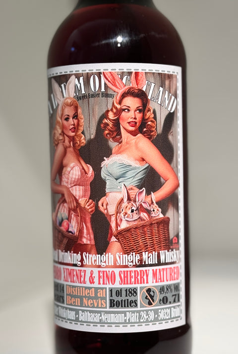 아도스 - 부활절 기념보틀 / 스윗 이스터 바니, 벤네비스 14년 숙성, 49.8%, 2024 릴리즈, PX캐스크 & 피노 셰리캐스크