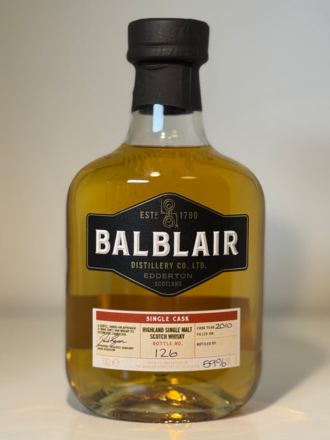 발블레어 핸드필 버번 캐스크 15년 숙성, 59%