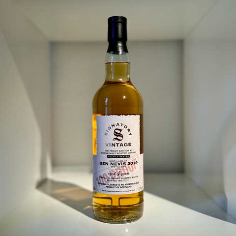 벤네비스 2019 시그나토리 100프루프 시리즈 #1, 4년숙성, 헤빌리 피티드, 57.1%
