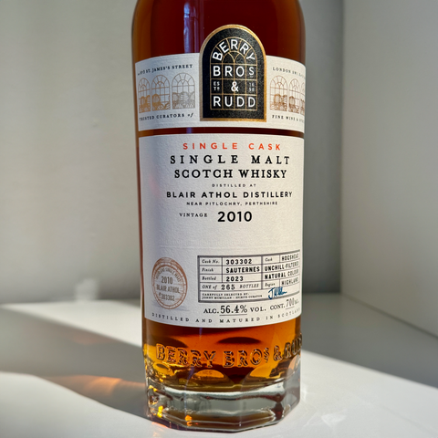 BBR 블레어 아솔 2010 - 13년 숙성, 소테른캐스크피니쉬, 56.4%