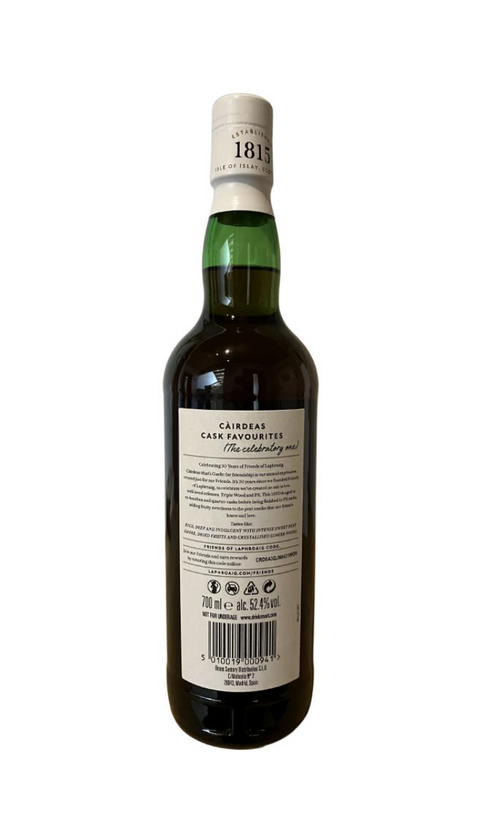 라프로익 카디어스 페이즈 아일라 2024 릴리즈 10년 숙성, 엑스버번 캐스크 + PX 쿼터 캐스크 피니쉬,  52.4%, 700ml