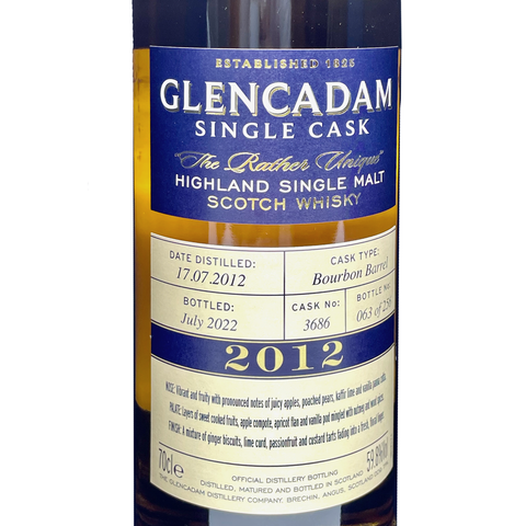 글렌카담 싱글캐스크 10년숙성 (2012, #3686) 버번 배럴, 59.8%, 700ml